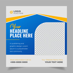 flyer social media and horizontal web banner template premium