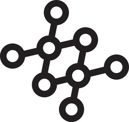 Abstract dot and connection logo illustration in trendy and minimal style