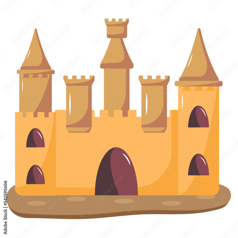 Canvas Prints an eye catchy flat icon of castle structure