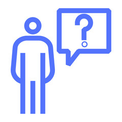 Man Question Help Support Icon