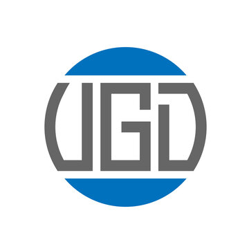 UGD letter logo design on white background. UGD creative initials circle logo concept. UGD letter design.