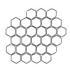 propolis honeycomb sketch. hand drawn honey comb. Black and white image bee wax. Bee honey and propolis doodle vector icon illustration.