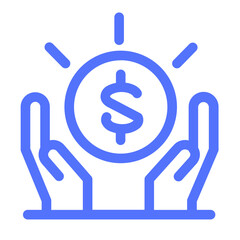 Money Dollar Earnings Savings Investment Hand Finance Icon
