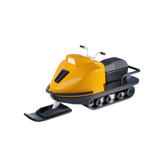 Fototapeta premium Snowmobile or snow scooter