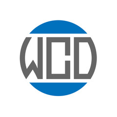 WCO letter logo design on white background. WCO creative initials circle logo concept. WCO letter design.