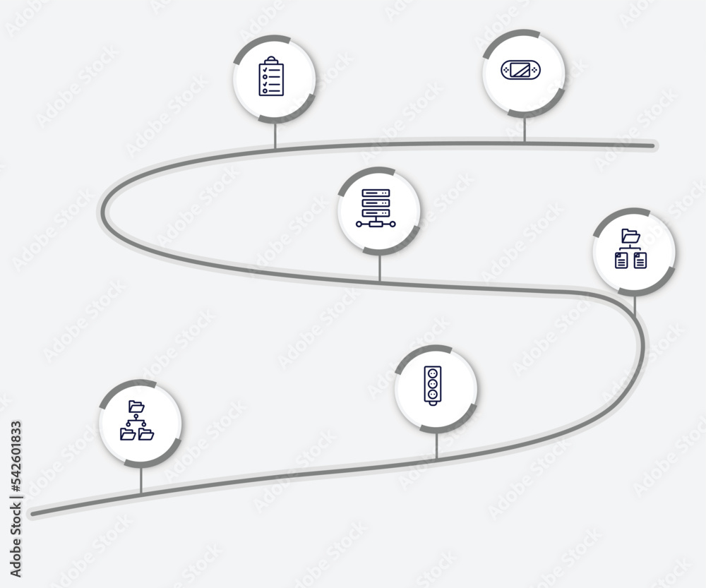 Aufkleber infographic element with household appliances outline icons. included handheld console, data list, w