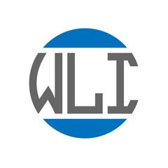 WLI letter logo design on white background. WLI creative initials circle logo concept. WLI letter design.