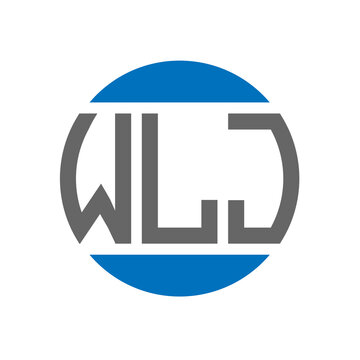WLJ letter logo design on white background. WLJ creative initials circle logo concept. WLJ letter design.