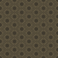 Retro vintage Chinese traditional pattern seamless background tirangle geometry star cross flower frame line