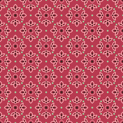 Retro vintage Chinese traditional pattern seamless background curve cross flower kaleidoscope