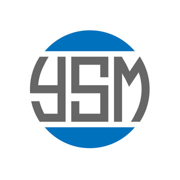 YSM letter logo design on white background. YSM creative initials circle logo concept. YSM letter design.