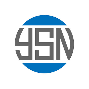 YSN letter logo design on white background. YSN creative initials circle logo concept. YSN letter design.
