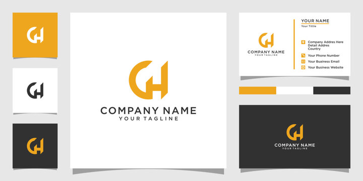 GH or HG initial letter logo design vector.