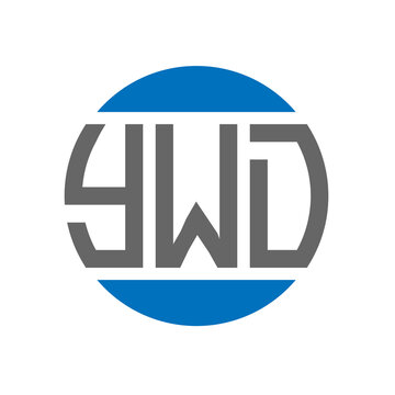 YWD letter logo design on white background. YWD creative initials circle logo concept. YWD letter design.