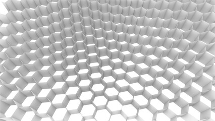 3D Parametric Monochromatic BeeHive Hexagon Pattern - Perspective 2