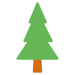 Christmas tree flat icon