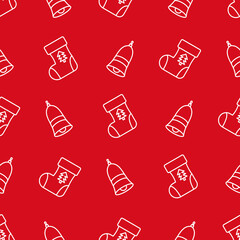 Beautiful Xmas pattern with ornaments. Christmas wrapping paper concept. Vector EPS10