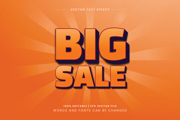 Big Sale Editable Text Effect With Abstract Gradient Background