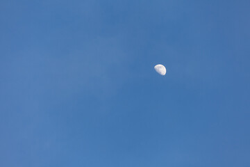 Full moon in clear summer sky.