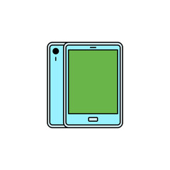 Internet tablet icon in color, isolated on white background 