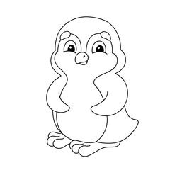 Coloring page for kids. Digital stamp. Cartoon style character. Isolated on white background. Vector illustration.