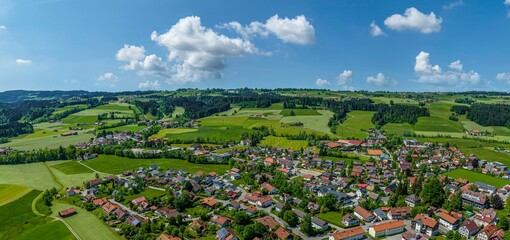 Ausblick auf Weiler im Allgäu