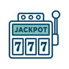 slot machine - jackpot icon vector design template in white background