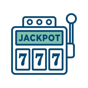 slot machine - jackpot icon vector design template in white background