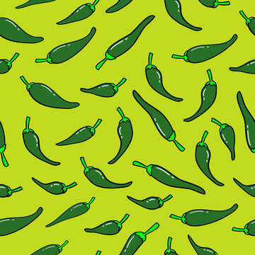 chilli pepper seamless pattern background