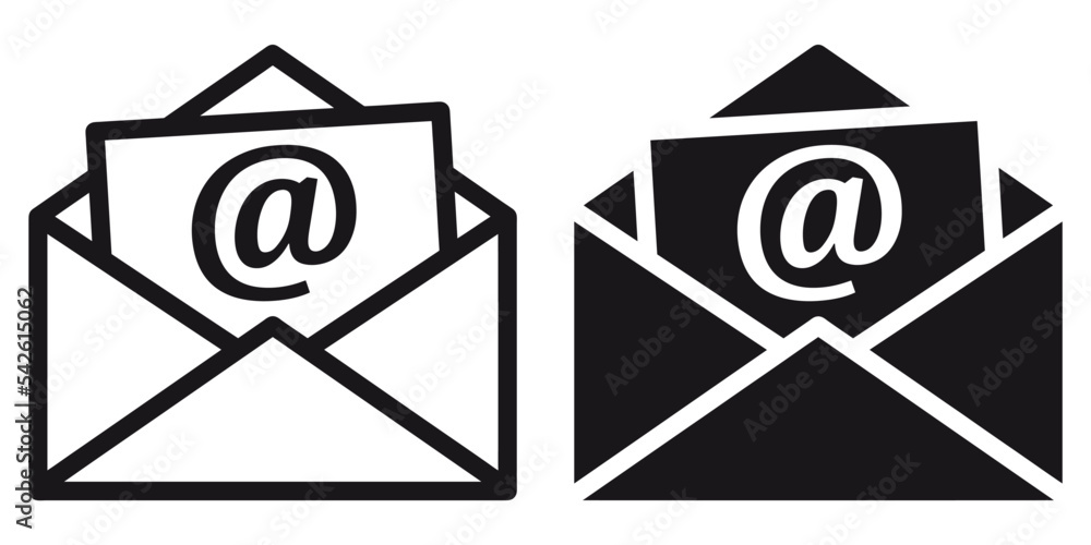 Poster ofvs208 outlinefilledvectorsign ofvs - email concept vector icon . isolated transparent . open email