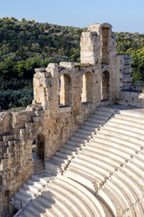 Theatre of Dionysus, remains of the ancient Greek theatre situated on the southern slope of the Acropolis hill, Athens, Greece