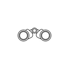 Binocular icon in line style icon, isolated on white background