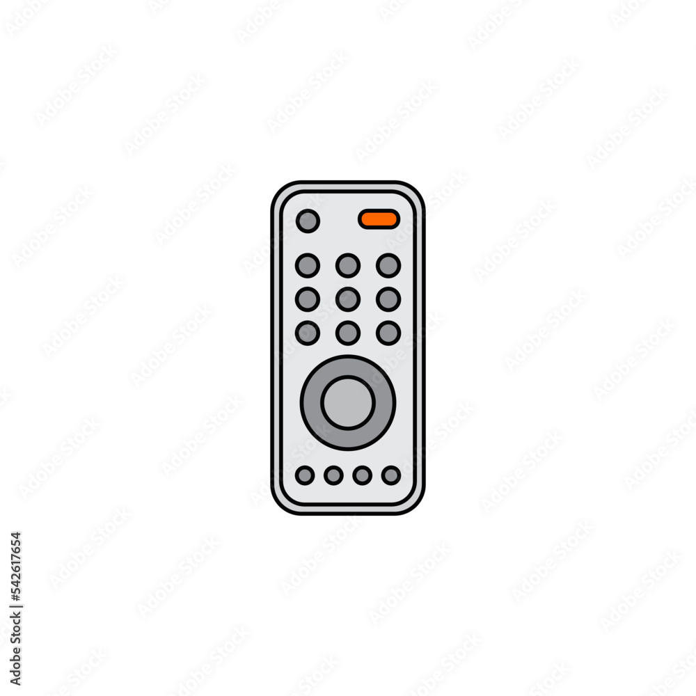 Poster wireless remote control icon in line style icon, isolated on white background