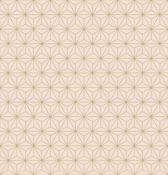 Japanese style retro vintage seamless pattern background polygon star frame line © BabyQ