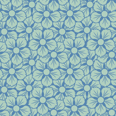 Japanese style retro vintage seamless pattern background flower
