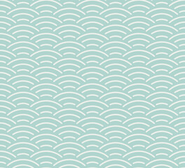 Japanese style retro vintage seamless pattern background elegant geometry cross scale curve wave line