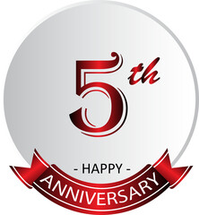 5th anniversary celebration label