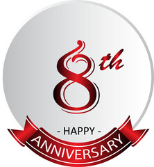 8th anniversary celebration label