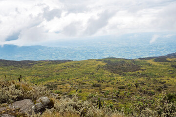 Scenic mountain landscapes against sky at Aberdare National Park, Kenya