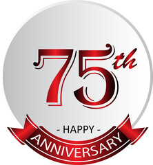 75th anniversary celebration label