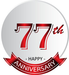 77th anniversary celebration label
