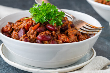 Chili con carne - traditional Mexican dish
