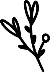 hand draw flower element