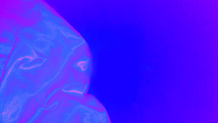 light blue silk satin fabric. Elegant abstract background.  Beautiful navy blue fabric background with copy space for design. Liquid wave effect or silk with soft wavy folds.