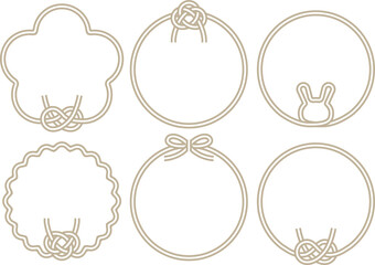 年賀状 シンプル水引デザイン 2023年 卯年 文字なし