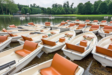 Boats for rent in the gardens of Versailles palace, France