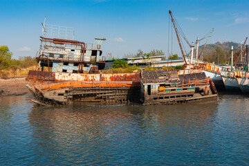 Boats at sea  in Thailand