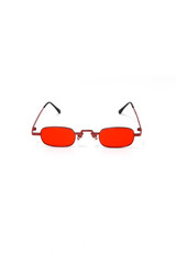 creative sunglasses on white background