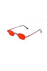 creative sunglasses on white background