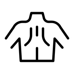 body back line icon illustration vector graphic